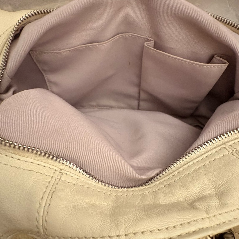 Coach Soho Lynn Metallic Gold and Ivory Leather Hobo Bag F17092 - Picture 6 of 9